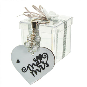 Llavero Corazón Con Cuentas