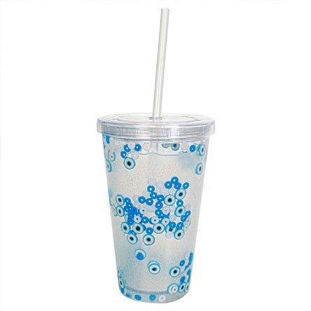Vaso Decorativo Ojo Azul