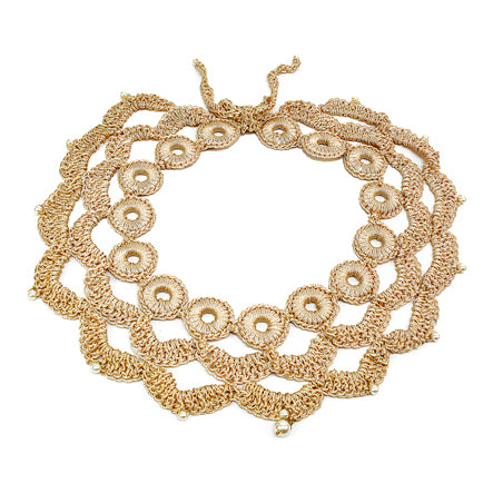 Adorno Cuello Con Perlas, Marfil
