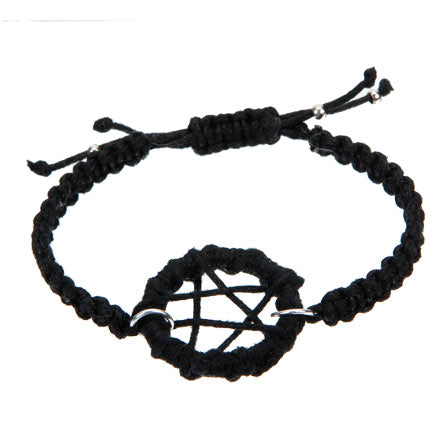 Pulsera Tejida Con Cordón Negro