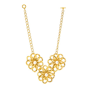 Collar De Flores Con Cadena