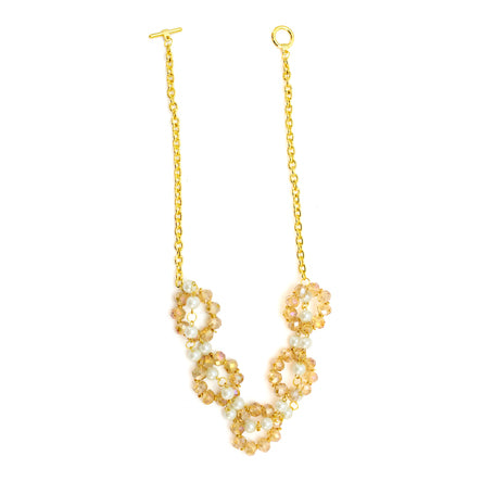 Collar De Aros Marfil Oro
