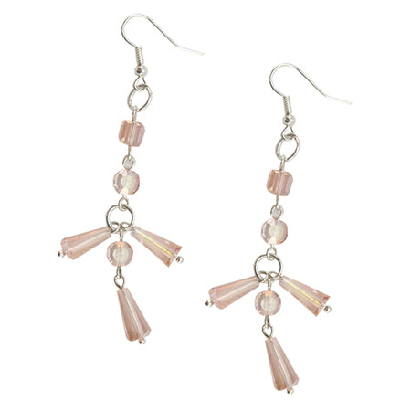 Aretes Cristal-Rosa