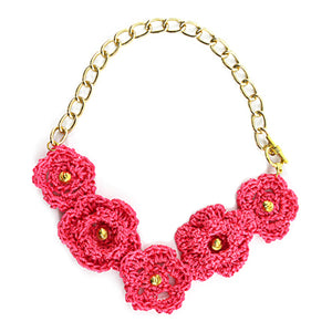 Collar De Flores Tejidas