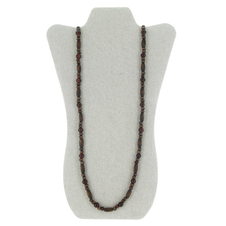 Collar Cafe Con Cuenta Brillante Para Hombre