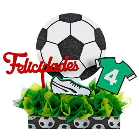 Centro De Mesa Feliz Cumpleaños Futbol