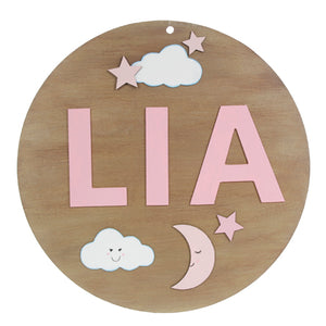 Letrero Lia Con Nubes