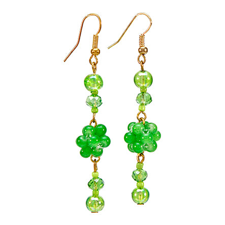 Aretes Con Cristales Verdes