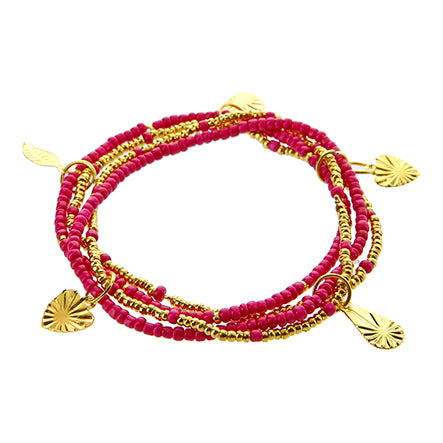 Pulsera Chaquira Fiusha-Oro