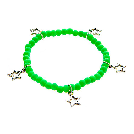 Pulsera Verde Con Estrellas