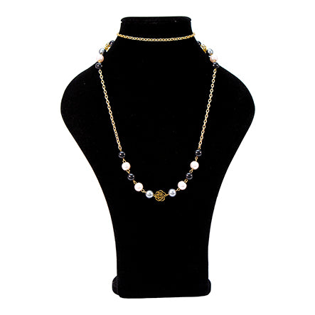 Collar Cadena Y Perlas