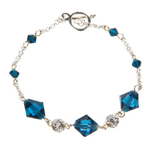 Pulsera Plata Con Cristal Preciosa