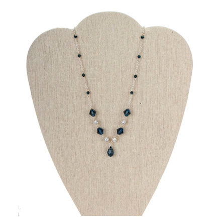 Collar Plata Con Cristales Preciosa