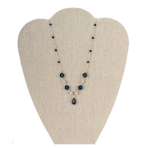 Collar Plata Con Cristales Preciosa