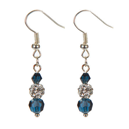Aretes Plata Con Cristal Preciosa