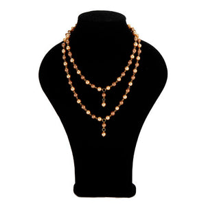 Collar De Perlas Café Claro/Café Obscuro