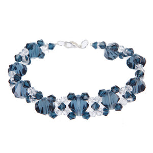 Pulsera De Cristal Preciosa Y Rondel Cristal