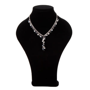 Collar Cristal Preciosa Y Cuenta Redonda Con Piedra
