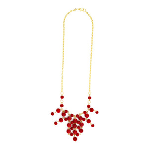Collar C/ Cadena Rojo Oro