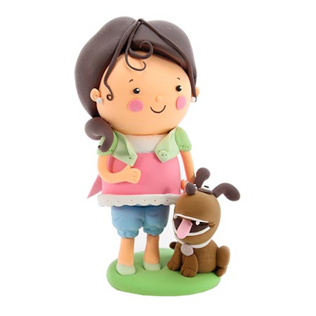 Niña Con Perrito