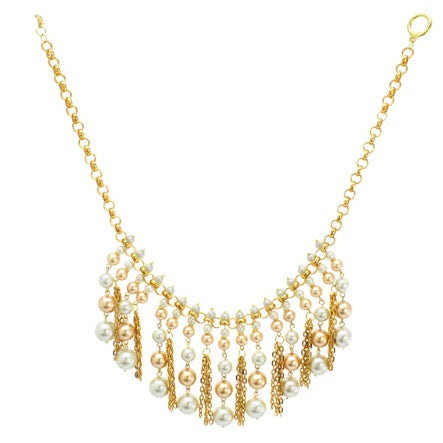 Collar Oro Marfil Con Perlas