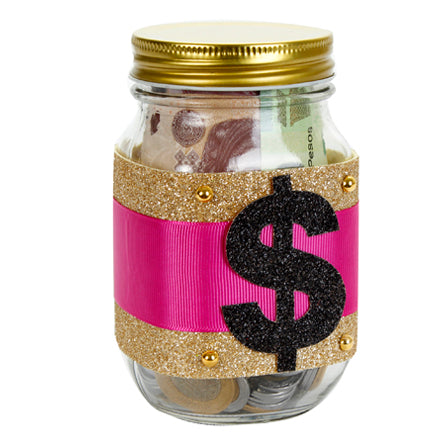 Frasco Con Signo De Pesos Oro-Fiusha