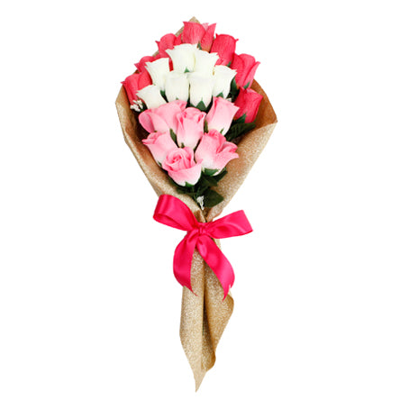 Ramo Con Rosas Y Tela Diamantada