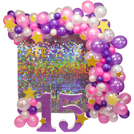 Back 15 Años Con Panel De Lentejuela