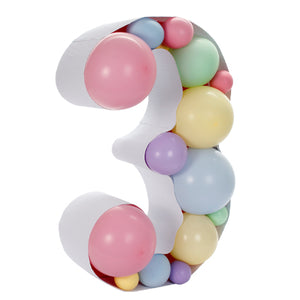 Numero 3 Con Globos