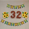 Fantasías Miguel Clave:ML2907 Letrero Happy Birthday  Con Girasoles