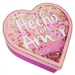 Caja Corazón Con Lentejuela