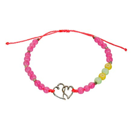 Pulsera Fiusha Con Dije Corazón
