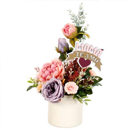 Arreglo Floral Rosa-Lavanda
