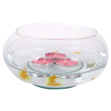 Centro De Mesa Con Velas Flotantes