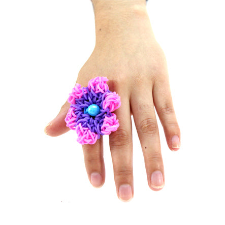 Anillo Rosa/Morado Con Ligas Divertidas