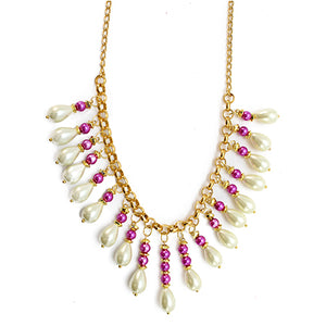Collar Con Perlas Marfil-Fiusha