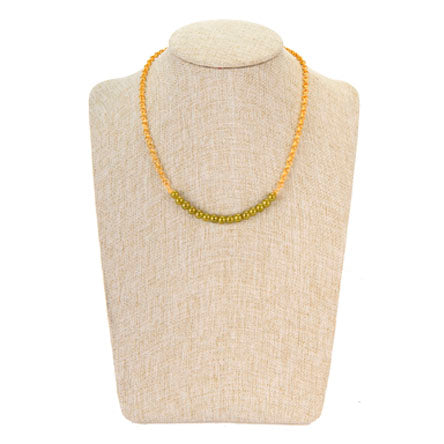 Collar De Cadena Oro Con Perlas Detello Verde