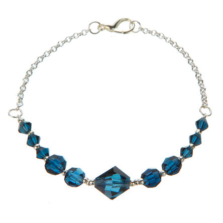 Pulsera De Cadena Con Cristales Preciosa