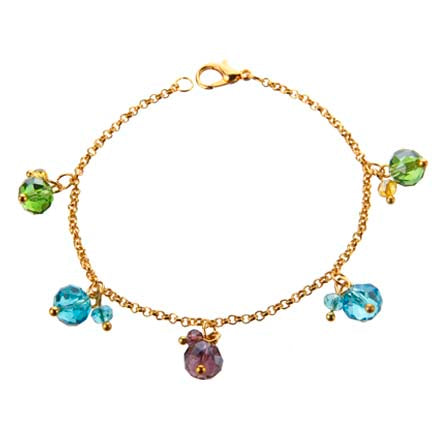 Pulsera De Cadena Con Rondeles Multicolor