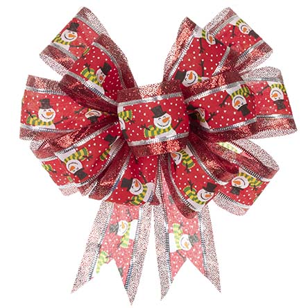 Moño Rojo Muñeco De Nieve