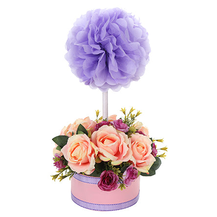 Centro De Mesa Topiario Morado