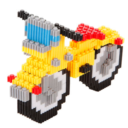 Motocicleta En Block 3d