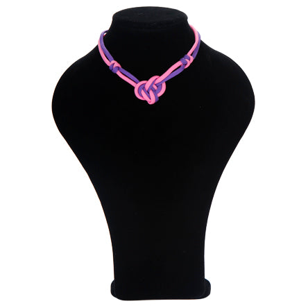 Collar De Cordón Tejido Corazón