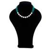 Fantasías Miguel Clave:SZ44 Collar De Perlas Blancas Y Rondeles Jade