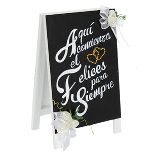 Pizarrón Boda Blanco