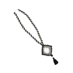 Collar Triangulo Negro-Plata