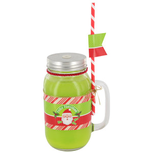 Tarro Para Bebida Con Santa