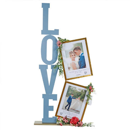 Adorno Fotos Boda Azul