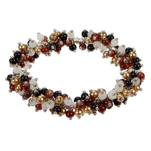 Pulsera Con Engarces De Perlas Y Cuentas